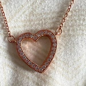 Pandora Loving Hearts of Pandora Necklace, Clear Cubic Zirconia